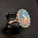Перстень срібний жіночий з крупним яскравим благородним опаломв ажурній оправі, ручна робота, фото 6