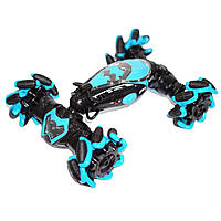 Машинка перевeртыш Stunt Car 666-809BA с пультом и управлением от руки Blue (3_04562)