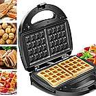 Бутербродниця мультипекар 4в1, 2200W, Rainberg RB-5408 / Сендвічниця з антипригарним покриттям, фото 2