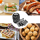 Бутербродниця мультипекар 4в1, 2200W, Rainberg RB-5408 / Сендвічниця з антипригарним покриттям, фото 4