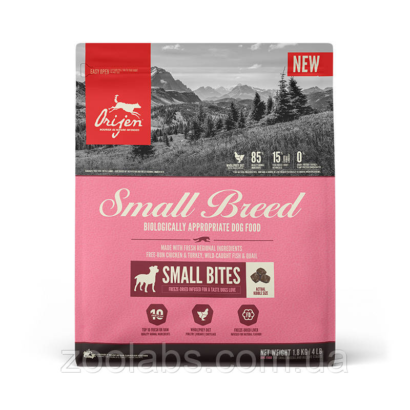 Orijen Small Breed | Оріджен для дрібних собак 4,5 кг