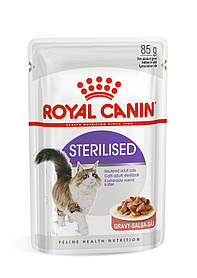 Вологий корм для дорослих стерилізованих котів ROYAL CANIN STERILISED IN GRAVY 0.085 кг, 0.085 кг