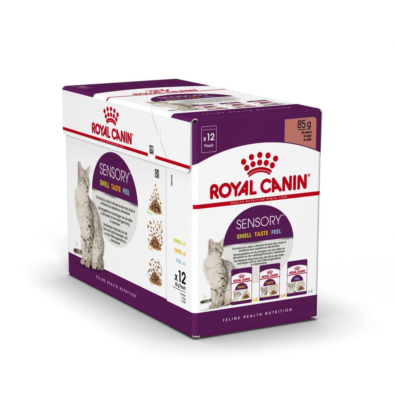 Вологий корм для дорослих котів ROYAL CANIN SENSORY MULTIPACK GRAVY, 12 паучів, 1.02 кг