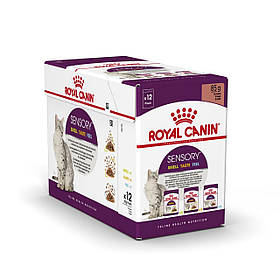 Вологий корм для дорослих котів ROYAL CANIN SENSORY MULTIPACK GRAVY, 12 паучів, 1.02 кг