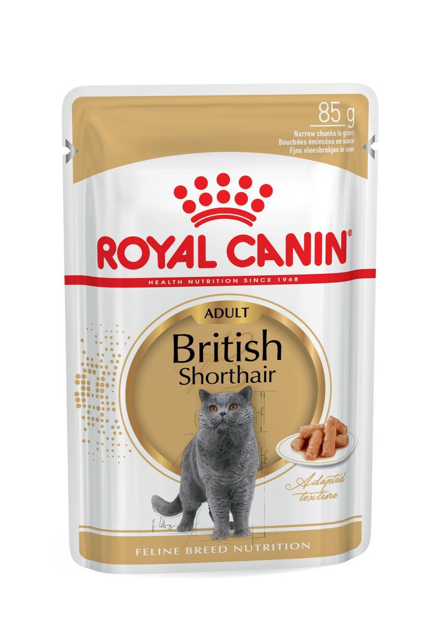 Вологий корм для дорослих котів ROYAL CANIN BRITISH SHORTHAIR ADULT 0.085 кг, 0.085 кг, фото 1