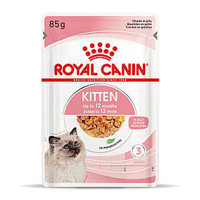 Вологий корм для кошенят ROYAL CANIN KITTEN IN JELLY 0.085 кг, 0.085 кг