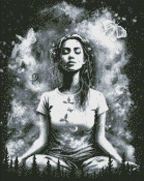 Алмазна мозаїка Ideyka - У гармонії зі світом з голограмними стразами (АВ) ©Niki Agrua