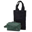 Шкіряна косметичка унісекс GRANDE PELLE 11571 Зелений, фото 6