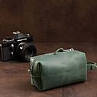 Шкіряна косметичка унісекс GRANDE PELLE 11571 Зелений, фото 8