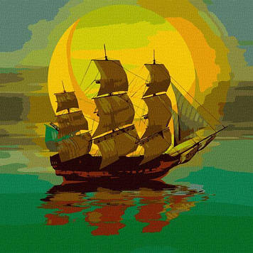 Картина за номерами Ideyka - Місячний вітрильник