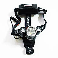 Акумуляторний налобний лід ліхтар Bailong / Boruit BL RJ 3000 T6. Зарядка 220В та 12В + 2 батареї, фото 6