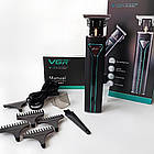 Машинка для стрижки, 4 насадки, від USB, VGR-009 / Тример універсальний / Бездротовий тример для бороди, фото 10