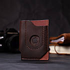 Оригінальний картхолдер з утримувачем для Apple AirTag з натуральної шкіри GRANDE PELLE 11609 Коричневий, фото 7