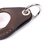 Надійний брелок-тримач для Apple AirTag із вінтажної шкіри GRANDE PELLE 11615 Коричневий, фото 6