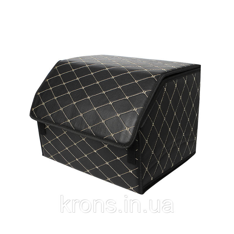 Автомобільний органайзер ZWX-002 Black-Gold компактний місткий два відділи для зберігання на липучці з