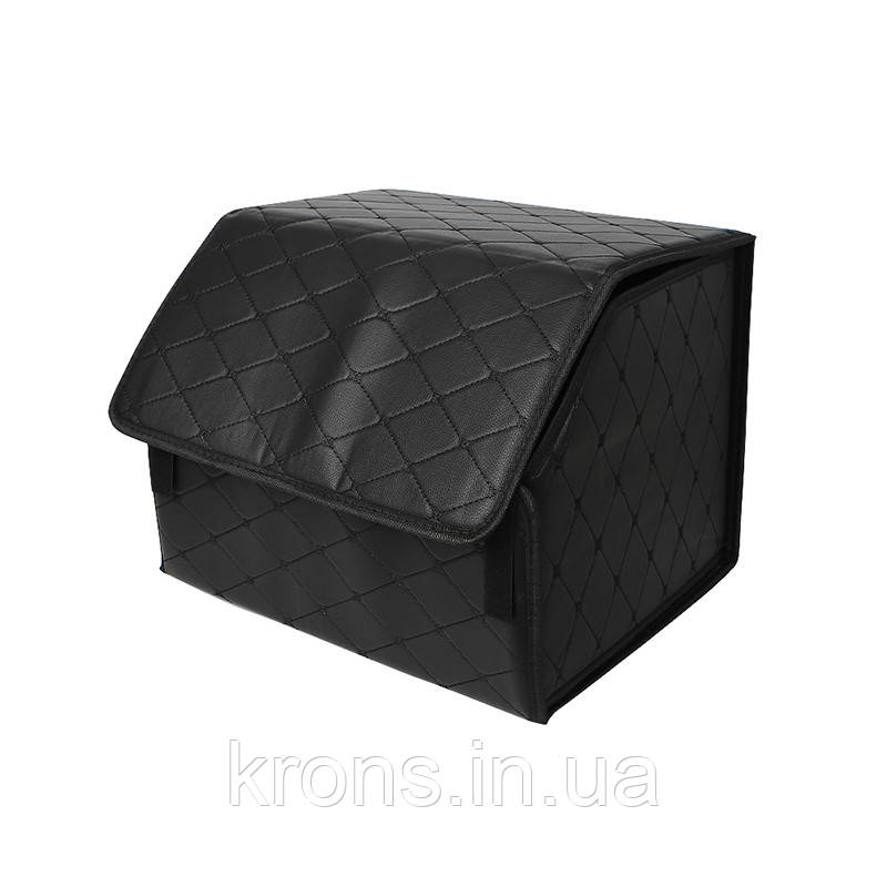 Автомобільний органайзер ZWX-002 Black компактний місткий два відділи для зберігання на липучці з ручкою