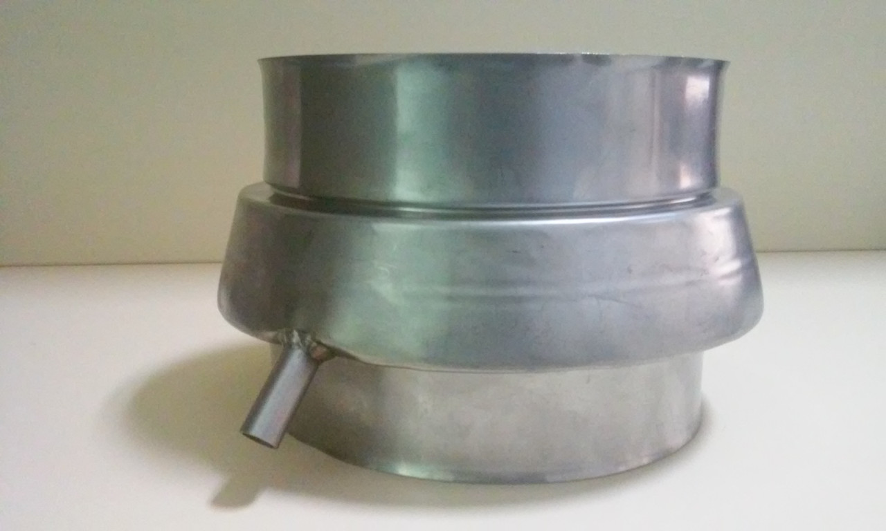Конденсатозбірник для димоходу діаметр 120мм з нержавіючої сталі AISI 304
