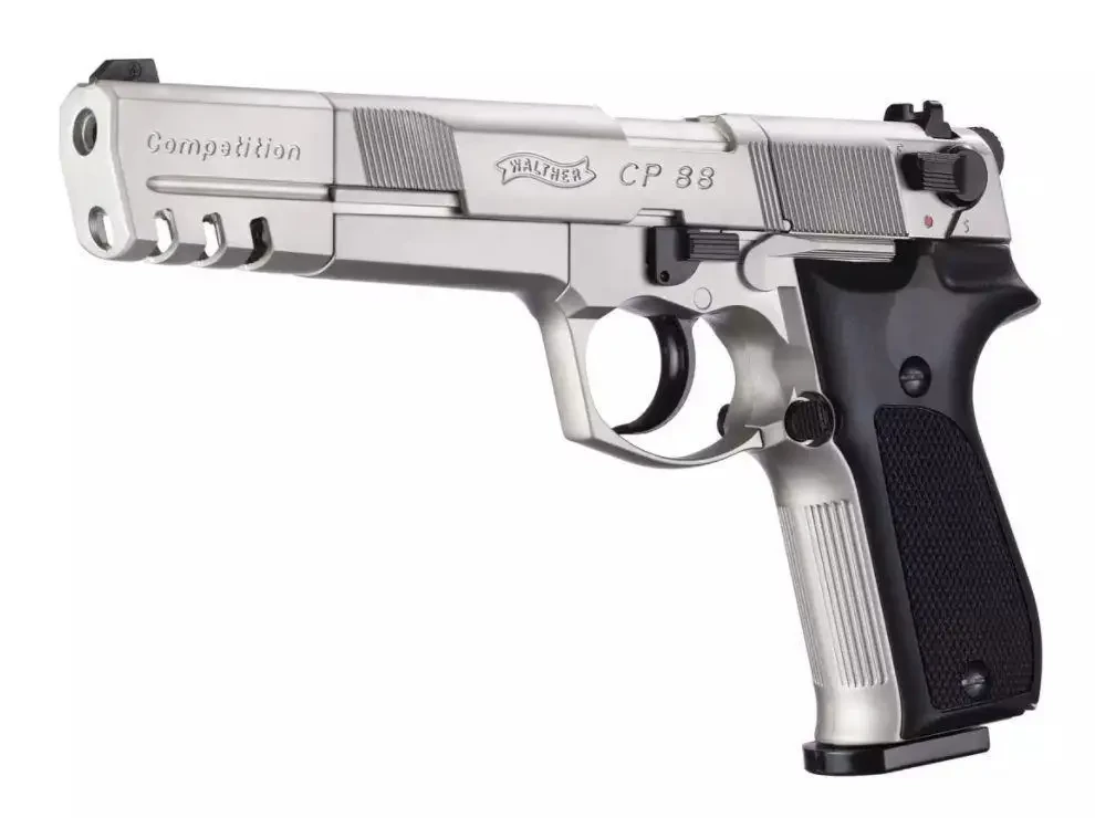 Пневматичний пістолет Umarex WALTHER CP88 6" Compatition nickel