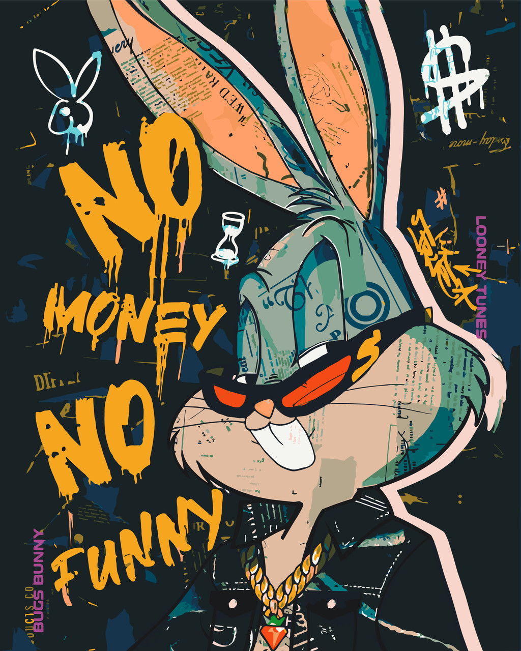 Картина за номерами Бакс Банні 40*50 см Орігамі LW 1990, фото 1