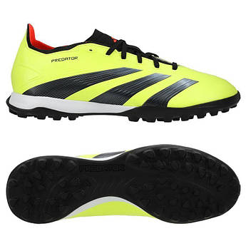 Футбольні сороконіжки Adidas Predator 24 League Low Turf IE2612, Жовтий, Розмір (EU) — 43 1/3