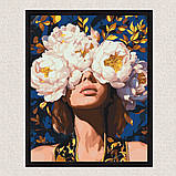 Картина за номерами Люди. Дівчина у квітах  40*50 см Орігамі LW 30350, фото 8