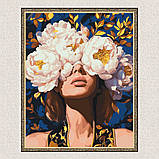 Картина за номерами Люди. Дівчина у квітах  40*50 см Орігамі LW 30350, фото 6