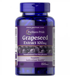 (уцінка термін по 8.24) Екстракт виноградних кісточок Puritan's Pride Grapeseed Extract 100 мг 200 капс.