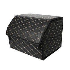 Автомобільний органайзер Lesko ZWX-002 Black-Gold 55*30*30 см компактний місткий для зберігання на липучці
