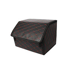 Автомобільний органайзер Lesko ZWX-002 Black-Red 40*30*30 см компактний місткий на липучці