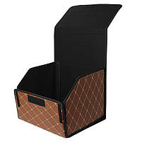 Автомобільний органайзер ZWX-002 Brown-Gold 55*30*30 см місткий для зберігання компактний 5 шт., фото 2
