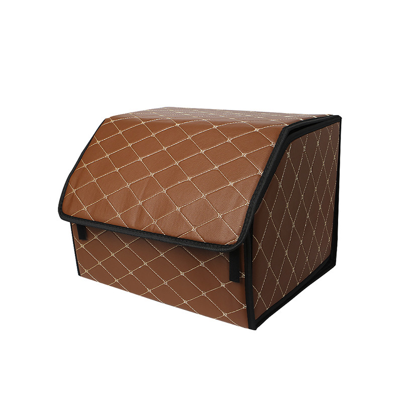 Автомобільний органайзер Lesko ZWX-002 Brown-Gold 40*30*30 см компактний для зберігання місткий 3 шт., фото 1