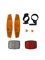 Комплект катафотів на велосипед передній + задній + 2 шт. на колесо