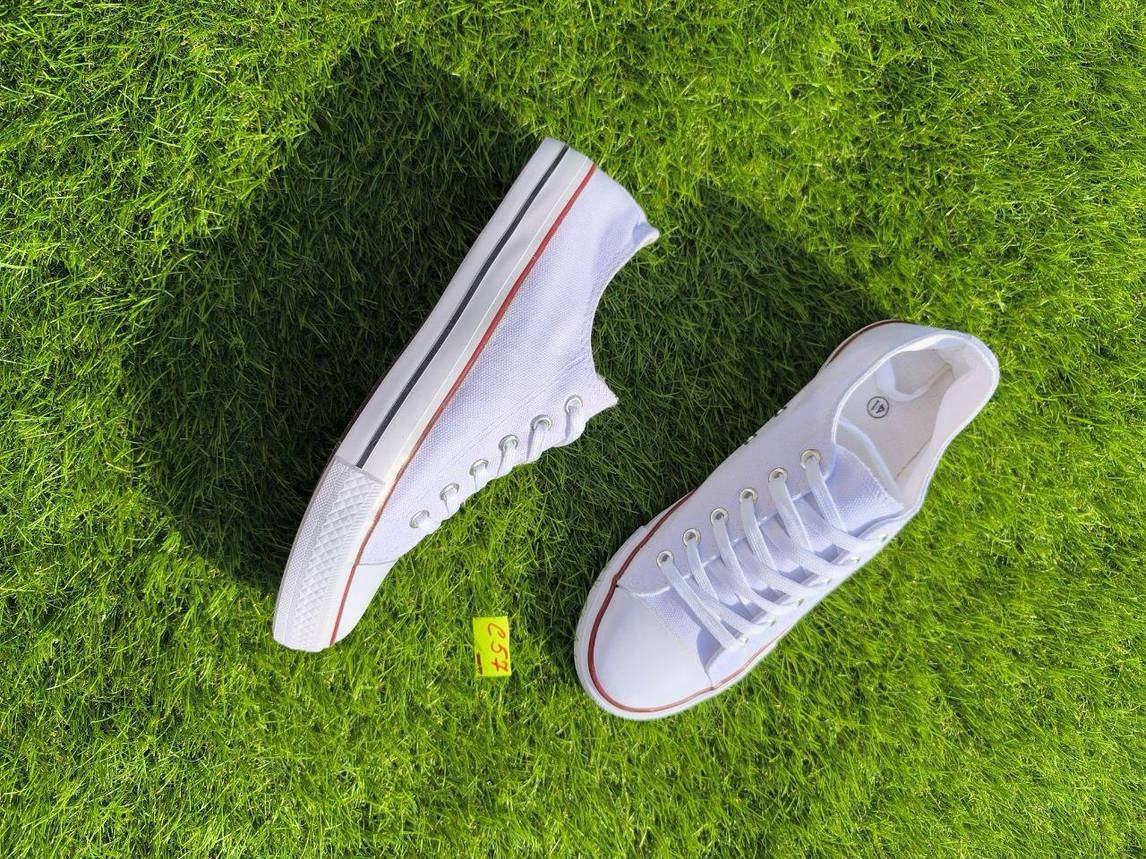 СКИДКА 41 р Білі кеди жіночі чоловічі конверси converse літні тканинні текстильні, фото 1