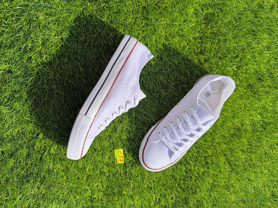 СКИДКА 41 р Білі кеди жіночі чоловічі конверси converse літні тканинні текстильні, фото 3
