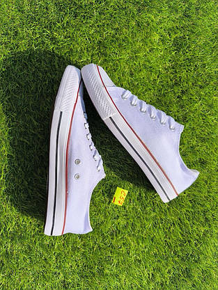 СКИДКА 41 р Білі кеди жіночі чоловічі конверси converse літні тканинні текстильні, фото 6