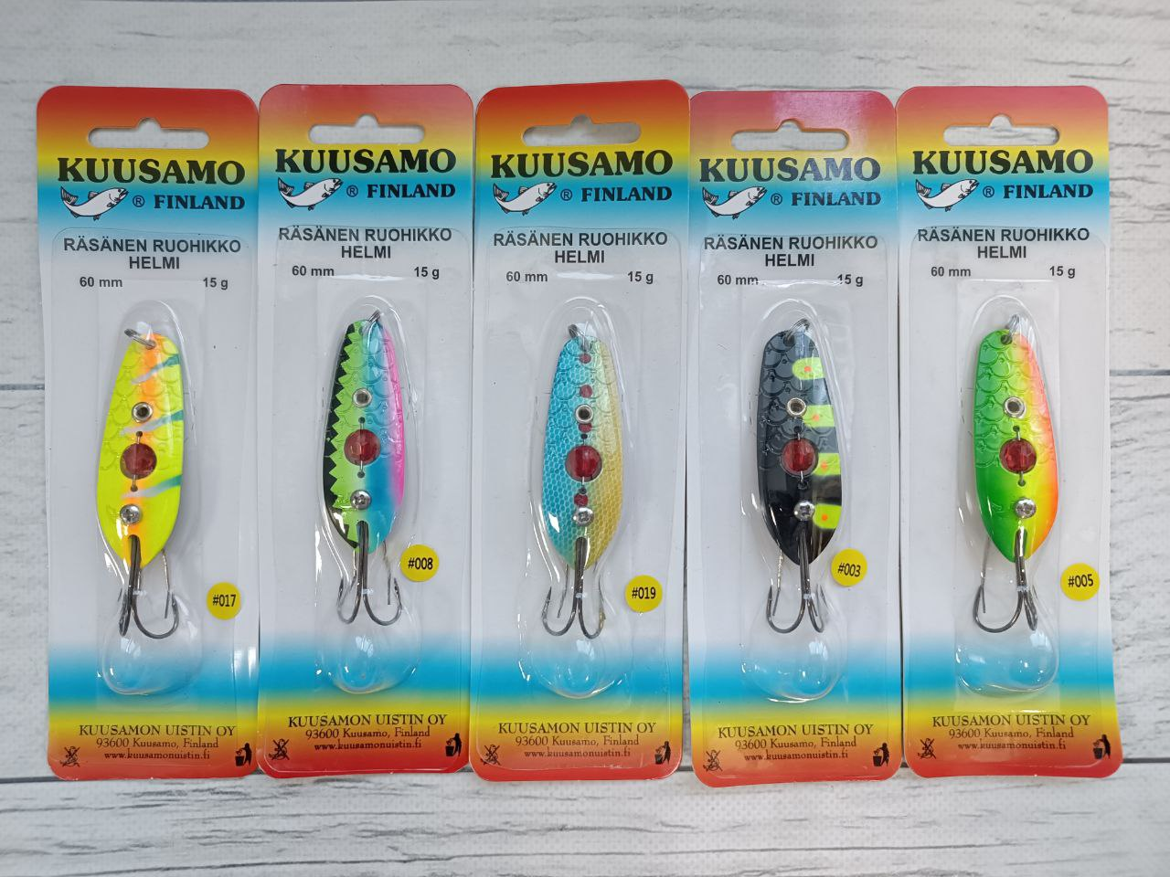 Блешня коливалка Columbia ( Kuusamo ) Ruohikko Helmі 60mm 15g (Набір 5шт)