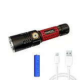 Ліхтар ручний акумуляторний Rablex RB252 P50 LED 1x18650 microUSB Red-Black (7_00830), фото 2