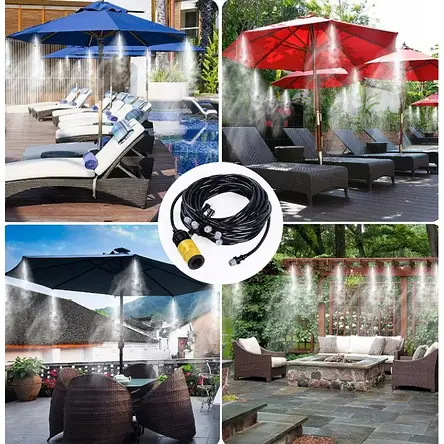 Душ-зрошувач 20 метрів туманоутворювач води для тераси та саду Patio Mist YU227, фото 1
