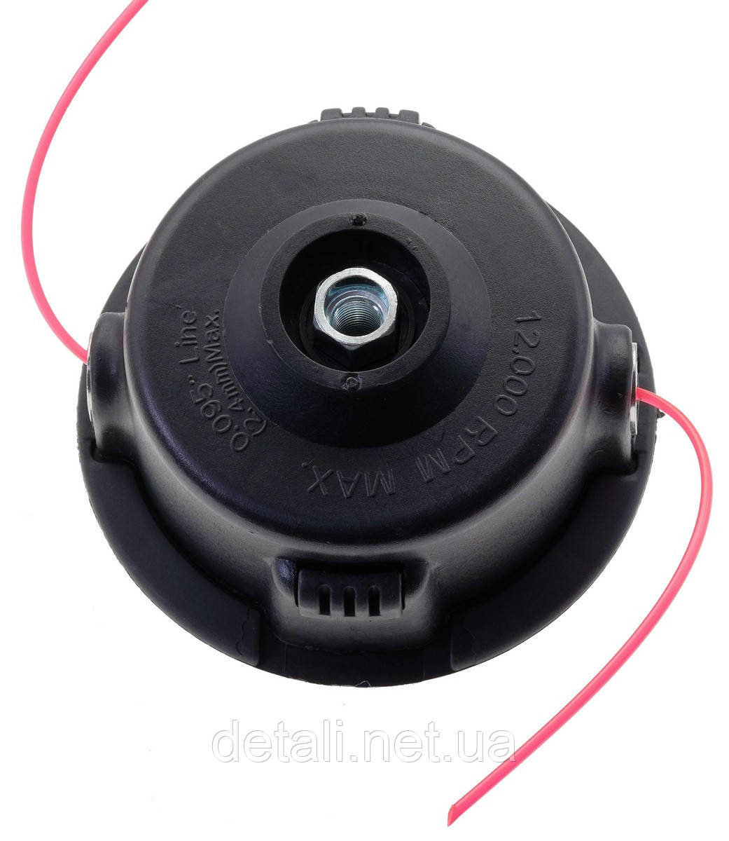 Шпуля триммера чорна жовта кнопка, фото 1