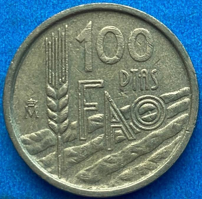 Монета Іспанії 100 песет 1995 р., фото 1