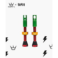 Ниппели Peaty's x 50to01 Tubeless Valves, 42mm, Rasta (AS)