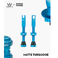 Ниппели Peaty's x Chris King Tubeless Valves, 42mm, Turquoise (AS)