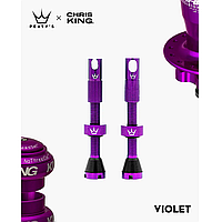Ниппели Peaty's x Chris King Tubeless Valves, 42mm, Violet (AS)