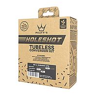 Набір для безкамерки Peaty's Holeshot Tubeless Conversion Kit, Enduro/DH, 30 mm стрічка/42 mm ніпелі/240ml (AS) (AS)