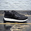 Чоловічі шкіряні кросівки (натуральна шкіра) чорні демісезонні, чоловіче взуття весна осінь, розмір 40 41 42 43 44 45, фото 3
