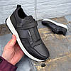 Чоловічі шкіряні кросівки (натуральна шкіра) чорні демісезонні, чоловіче взуття весна осінь, розмір 40 41 42 43 44 45, фото 6