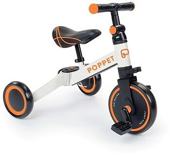 Триколісний велосипед біговел-трансформер 3 в 1 Poppet, від 1 до 3 років білий, фото 1