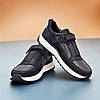 Чоловічі шкіряні кросівки чорні для чоловіків демісезонні на весну осінь без шнурків на липучці, розміри 40-45, фото 6