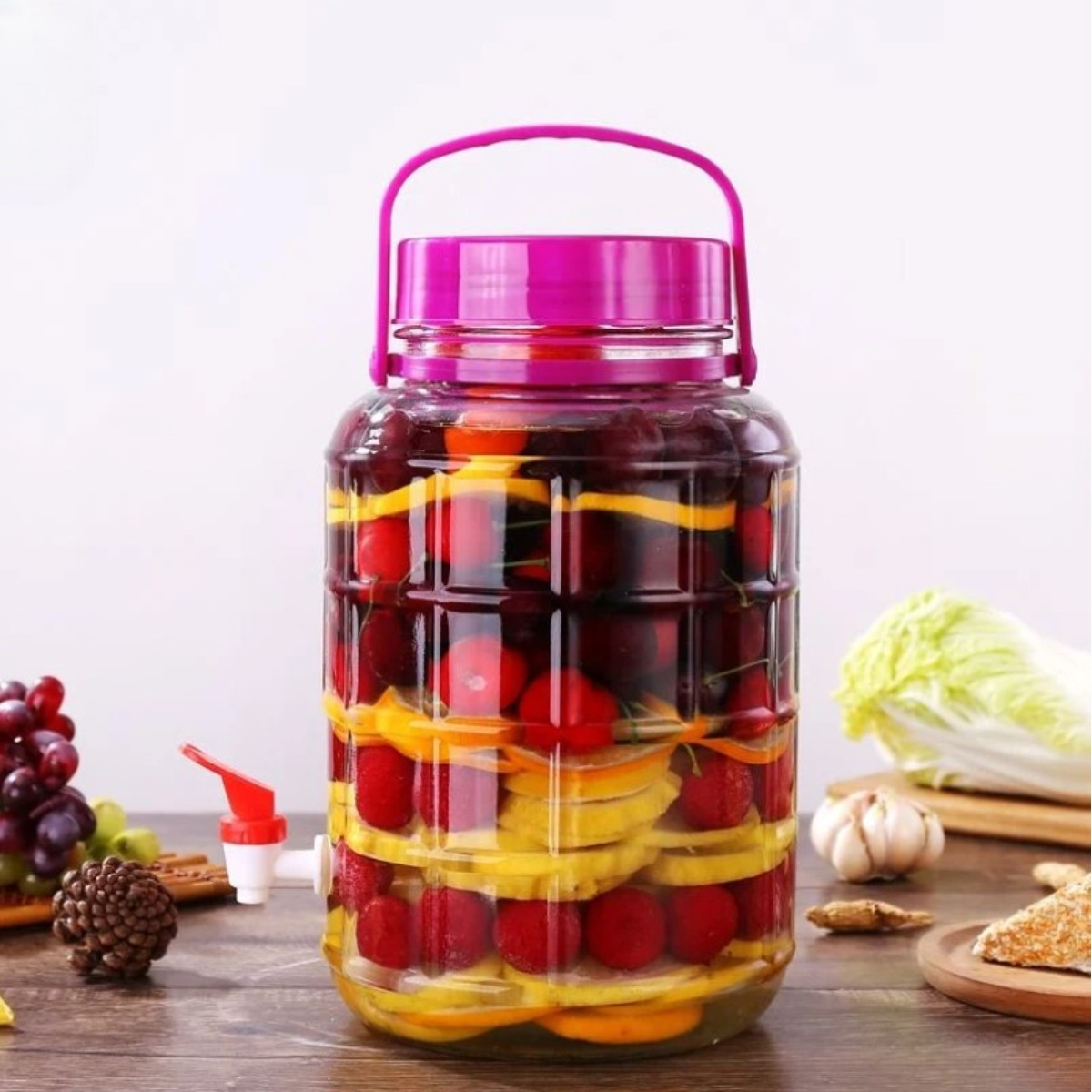 Лимонадник з краном Lemonade Bottle 3 л (R92842) Скло