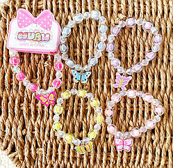 Дитячи браслети на резинці оптом 10 шт/уп МЕТЕЛИКИ